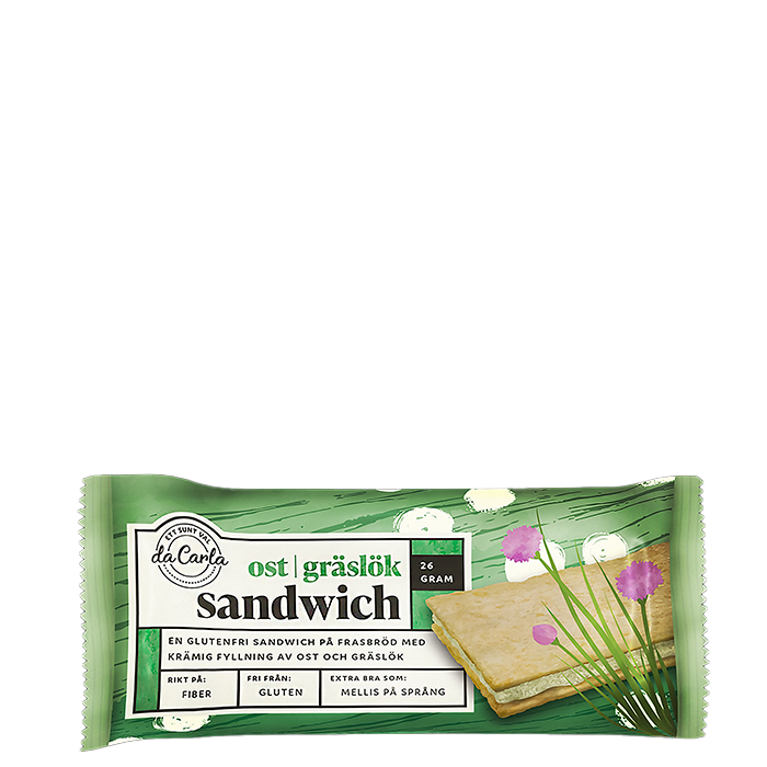 Sandwich glutenfri ost gräslök 26 g