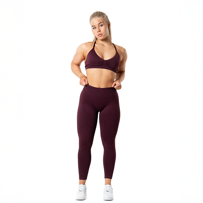 Aura Seamless Scrunch Tights R&ouml;d
