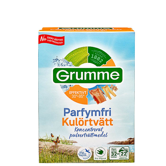 Bild av Grumme Kulörtvättpulver oparfymerat, 1.12 kg