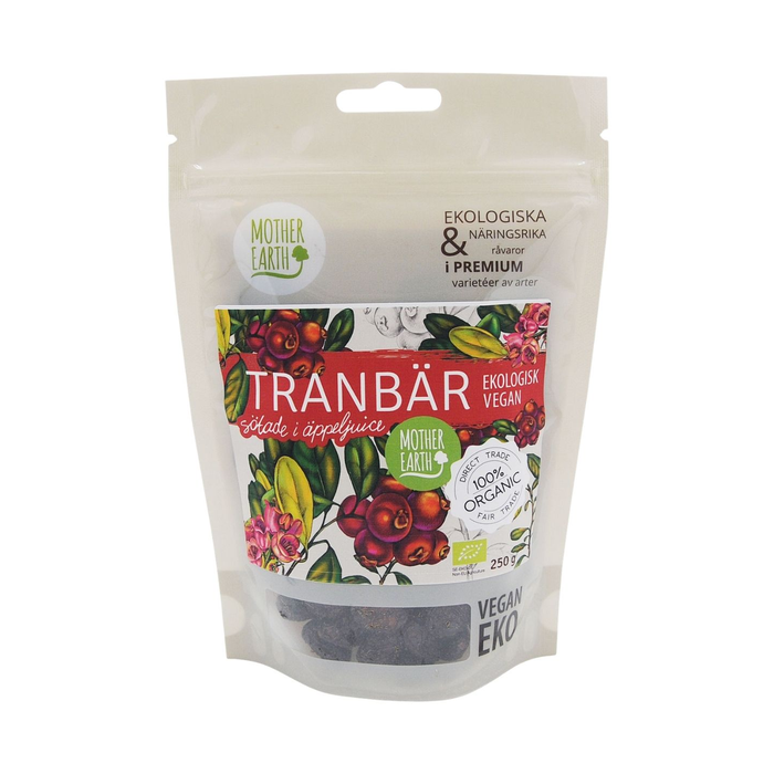 Tranbär Sötade med Äppeljuice Ekologiska 250g