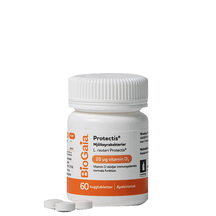 BioGaia Protectis Vitamin D3+, 60 st tuggtabletter 