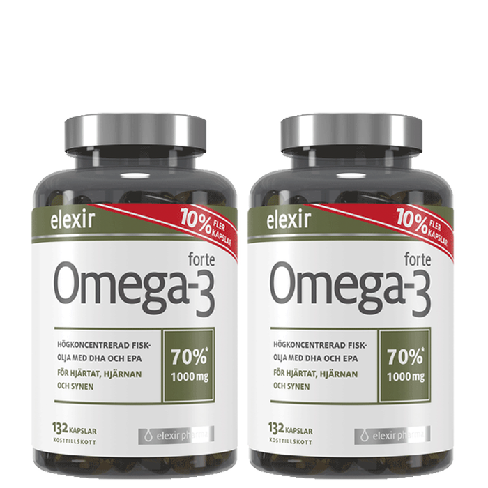 2 x Omega-3 forte 1000 mg 132 kapslar