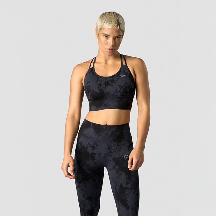 Define Seamless Tie Dye Sport-bh Svart