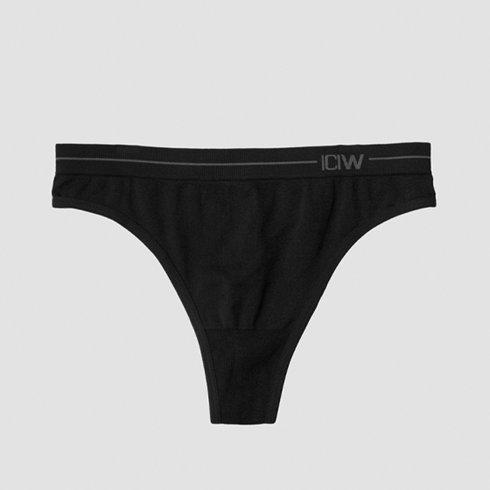 Everyday Seamless Thong 2-pack, Black/White