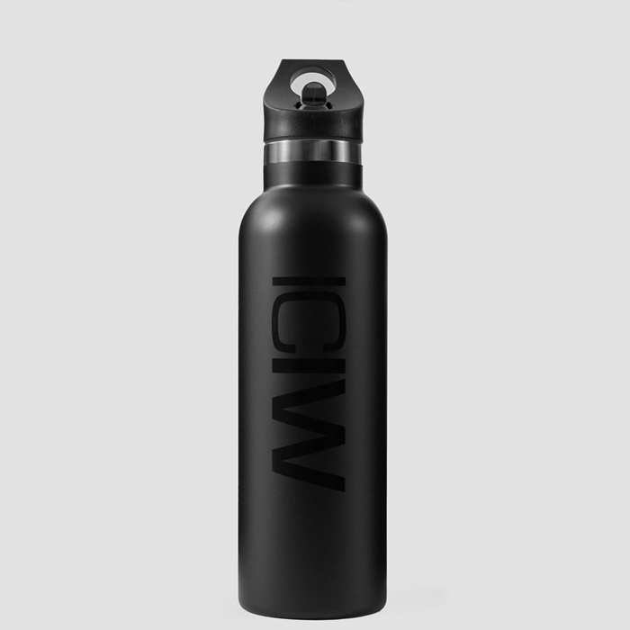 Stainless Steel Water Bottle 600 ml, Black