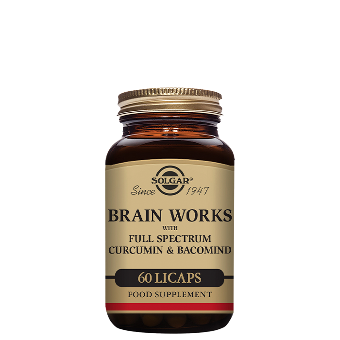 Solgar Brain Works with Full Spectrum Curcumin, 60 Licaps