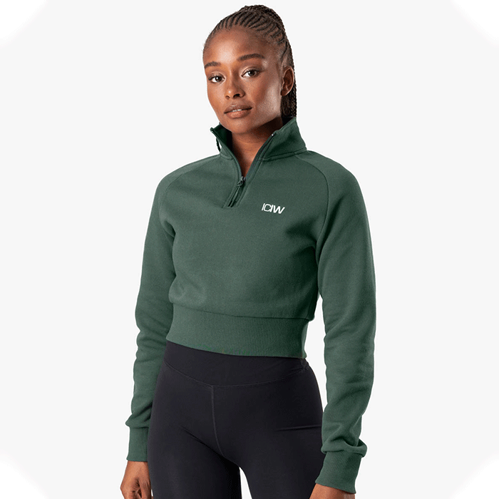 Bild av Essential Cropped Sweater, Moss