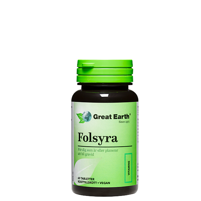 Folsyra 400 mcg, 60 tabletter