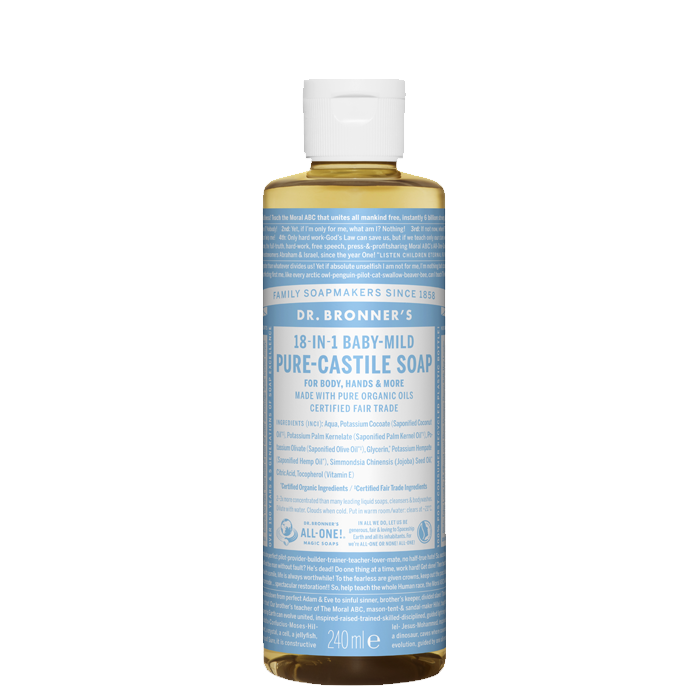 Dr. Bronner’s Magic Soaps Dr. Bronner’s Baby-Mild Unscented Liquid Soap 240 ml