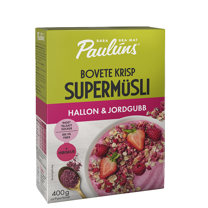Müsli Hallon Jordgubb 400 g