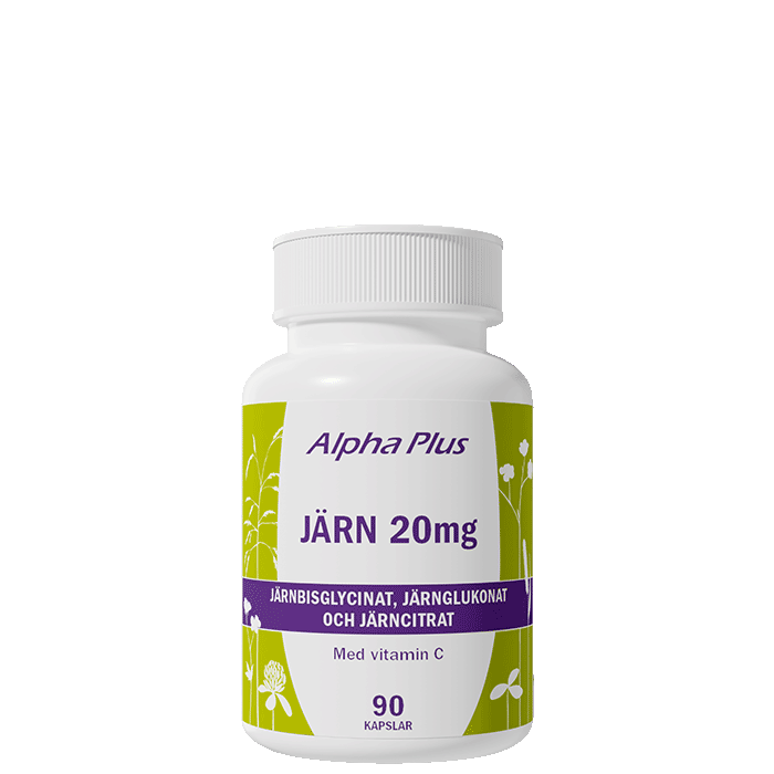 Järn 20 mg 90 kapslar