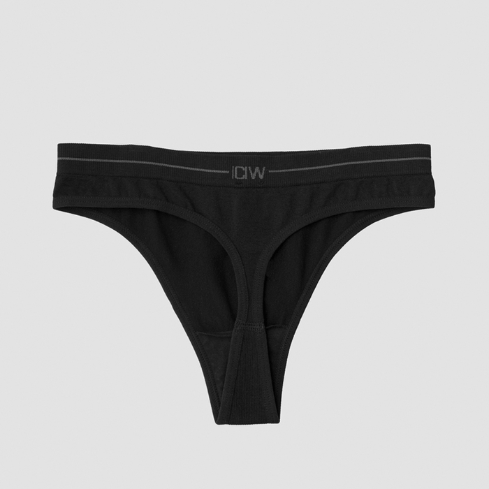 Everyday Seamless Thong 2-pack, Black/White