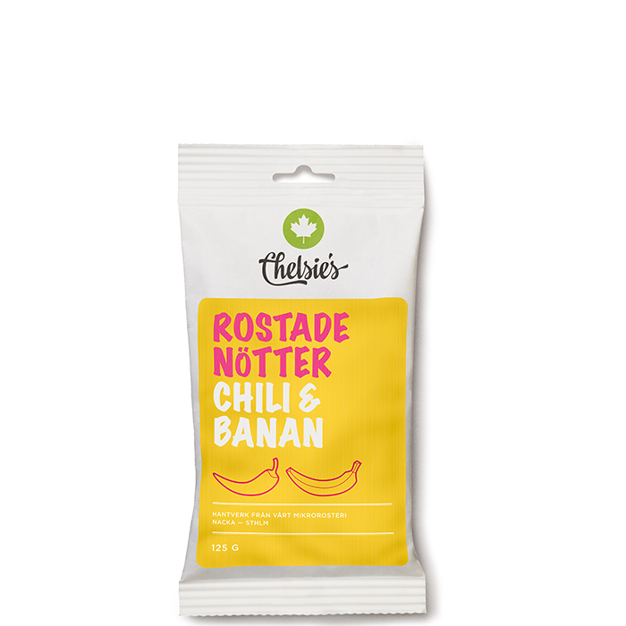 Rostade Nötter Chili Och Banan 125 g