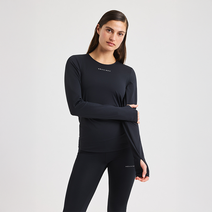 Jacquard L&aring;ng&auml;rmad Svart
