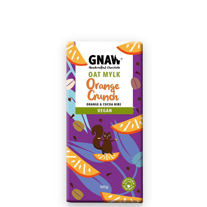Vegansk Choklad Apelsin Crunch 100 g
