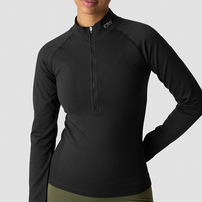 Define Långärmad 1/2 Zip Svart