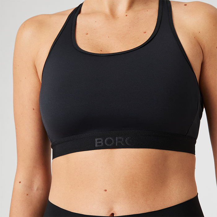 Borg Low Support Sport-bh Svart