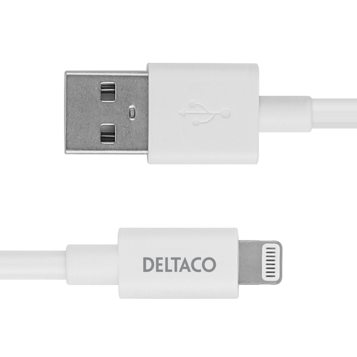 USB-A till Lightning-kabel 1 m Vit