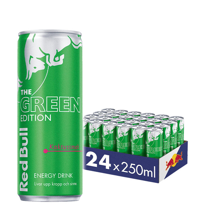 24 x Red Bull Energidryck 250 ml Green Edition Cactus Summer edition Cactus
