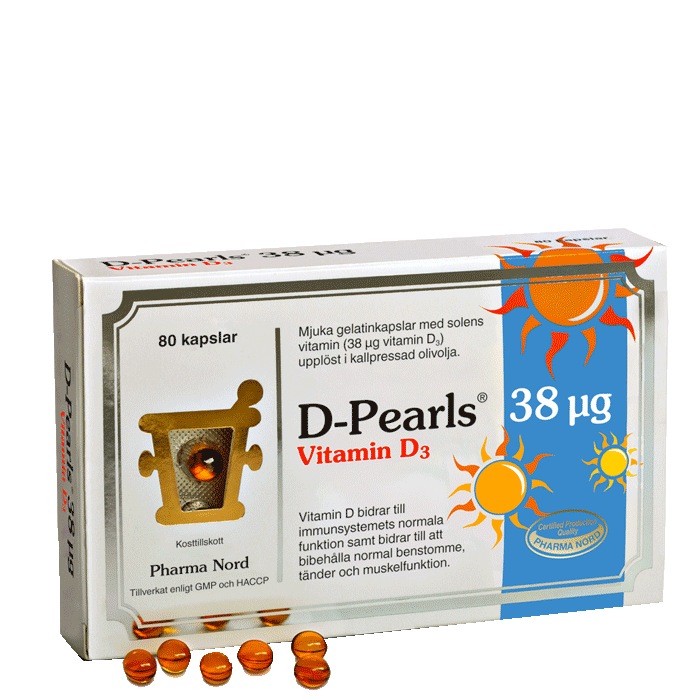 D-Pearls Vitamin D3 80 kapslar