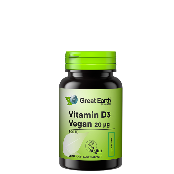 D-Vitamin vegan 20 mcg, 60 kapslar
