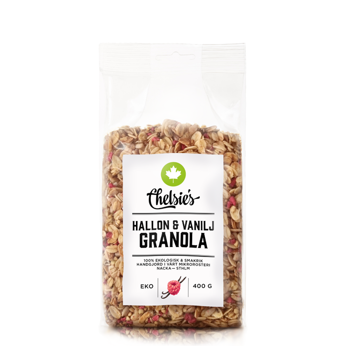 Hallon Vanilj Granola 400 g