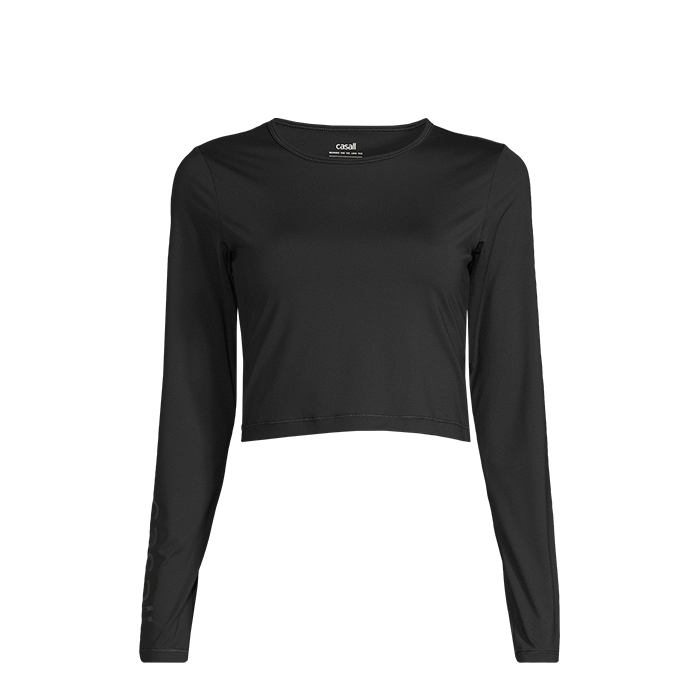 Graphic Crop Long Sleeve, Black - Casall Sportswear