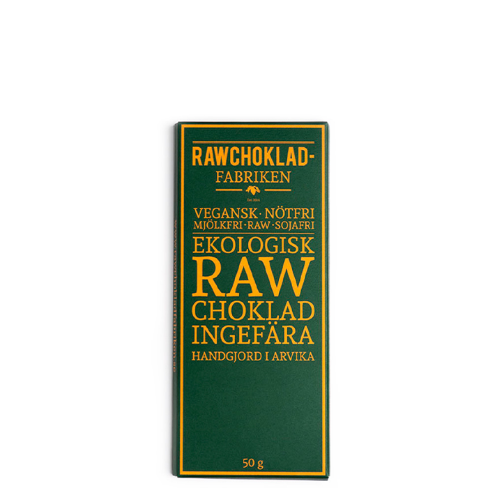 Raw Ekologisk Choklad Ingefära Och Citron 50 g