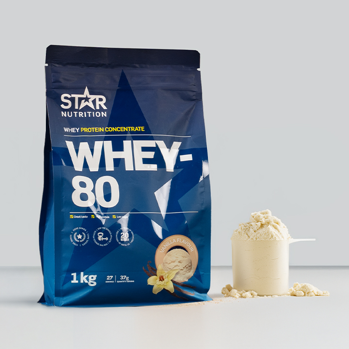 Whey-80 Vassleprotein 1 kg Vanilj