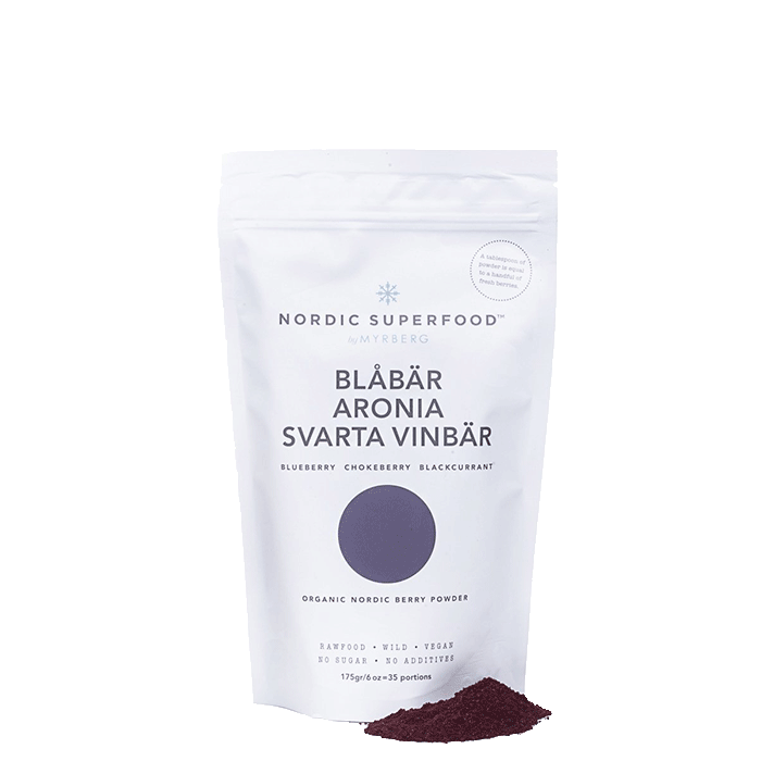 Bärpulver Blåbär Svarta vinbär & Aronia 80 g