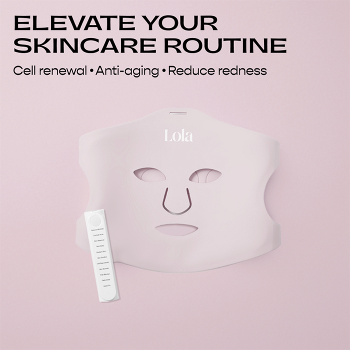 Glow Led Ansiktsmask Rosa