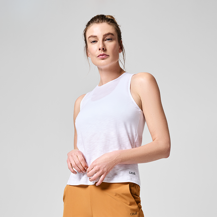 Soft Texture Tank, White - Casall Sportswear