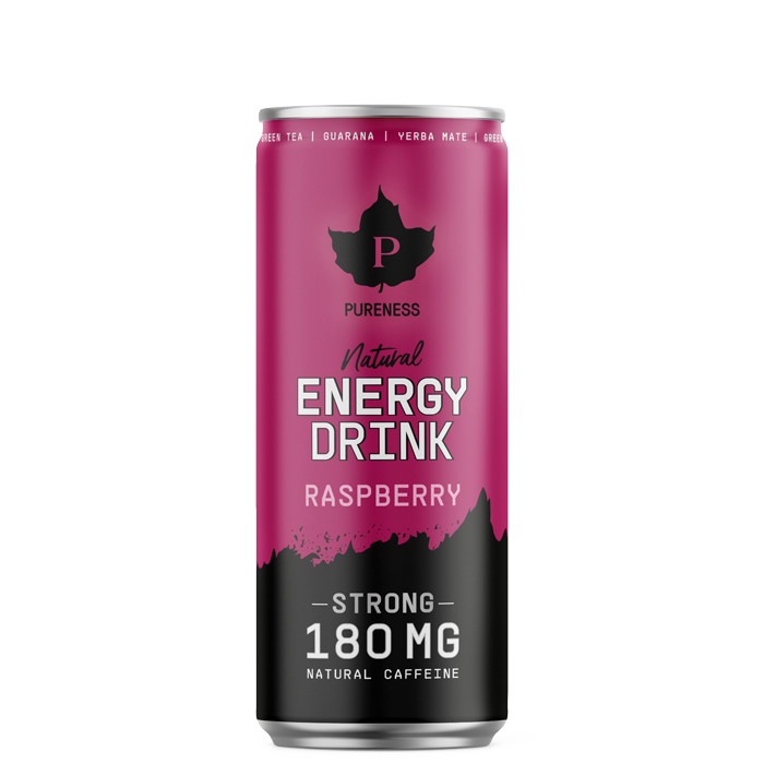 24 x Natural Energidryck Hallon 330 ml
