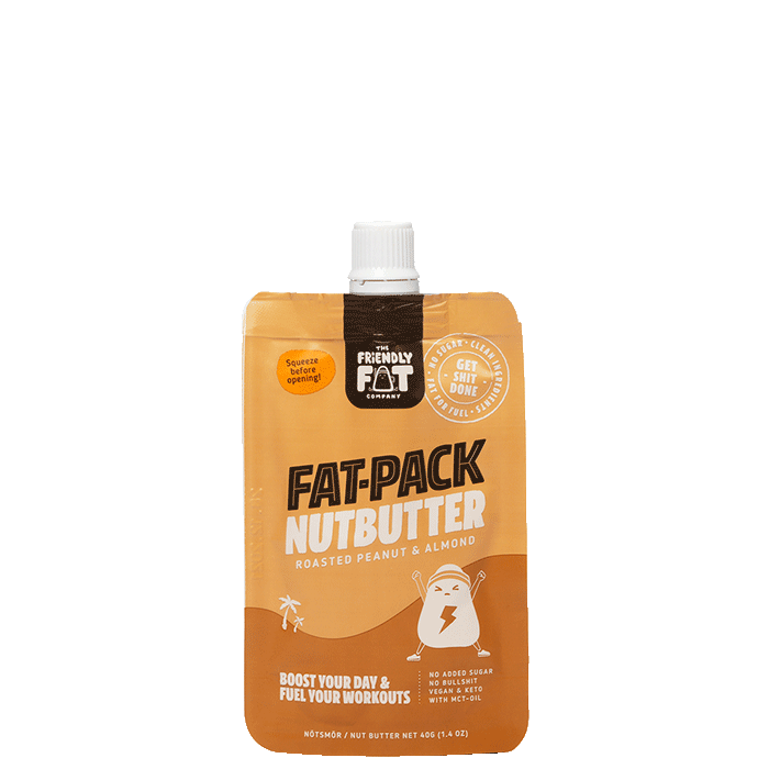 Fat-Pack Nötsmör 40 g Kort datum