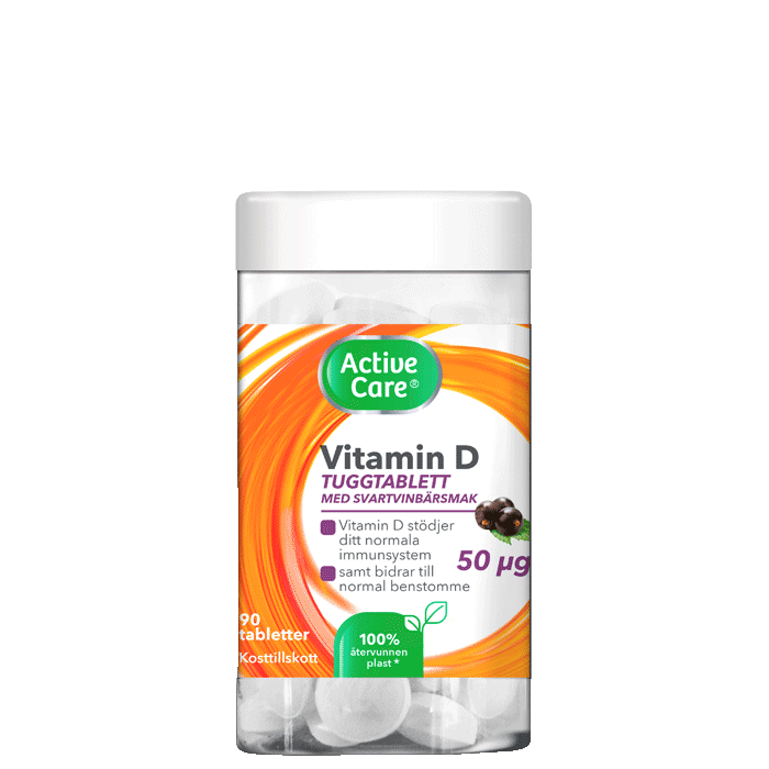 Vitamin D 50 ug 90 tabletter