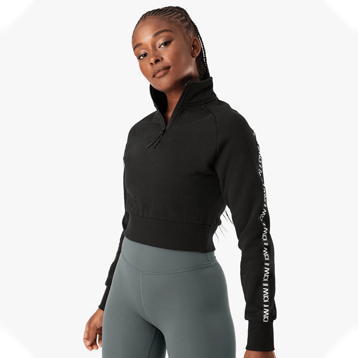 Bild av Essential Cropped Logo Sweater, Black