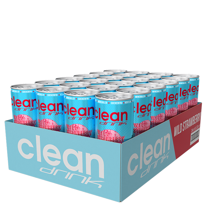 Flak 24 x Clean Drink 330 ml Wild Strawberry