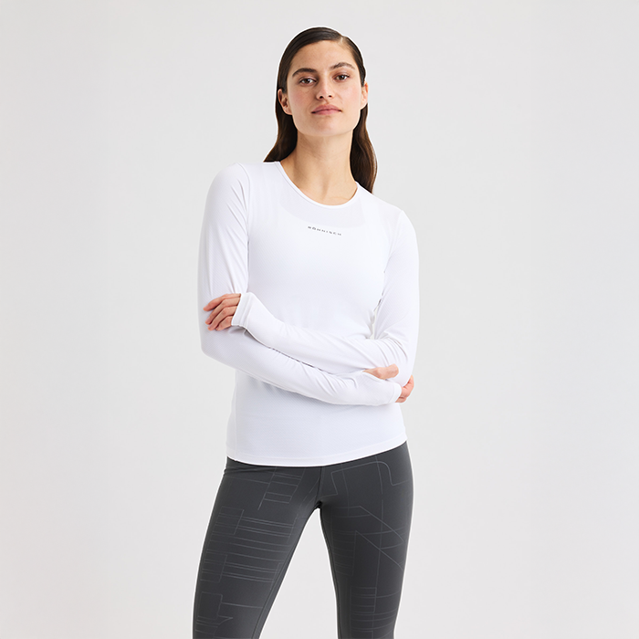 Jacquard L&aring;ng&auml;rmad Vit