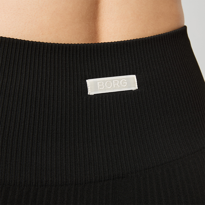 Seamless Ribbed Byxor Svart