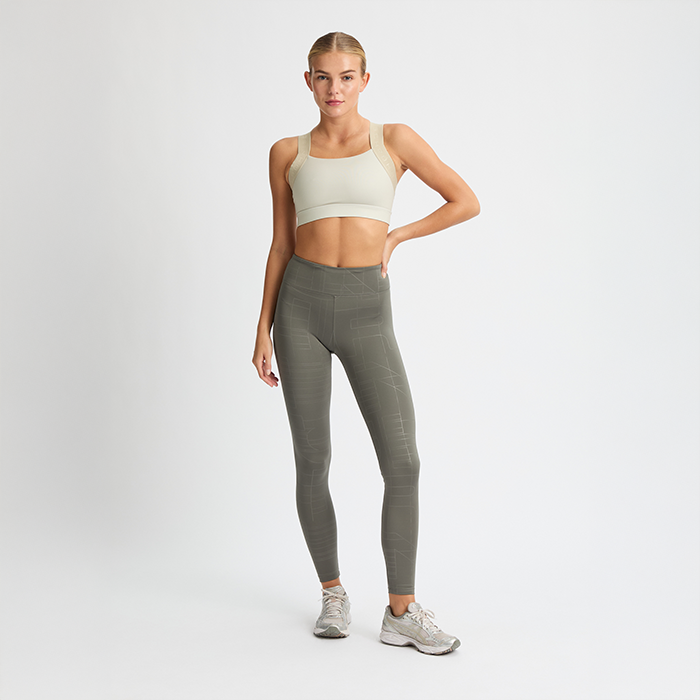 Logo Effect Emboss Tights Gr&ouml;n