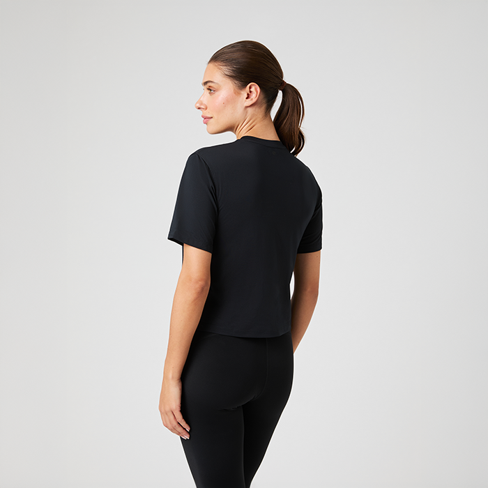 Borg Cropped T-shirt Svart