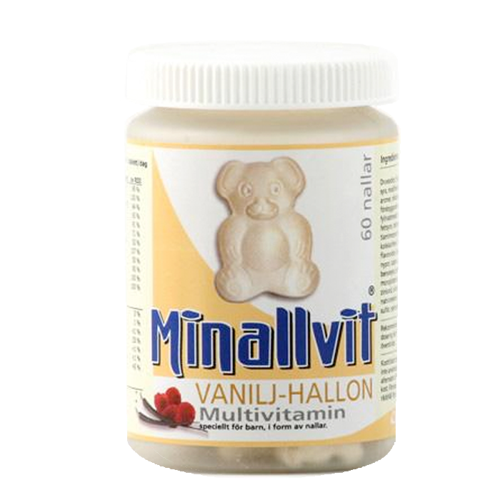 Minallvit Vanilj-Hallon Multivitamin, 60 tabletter