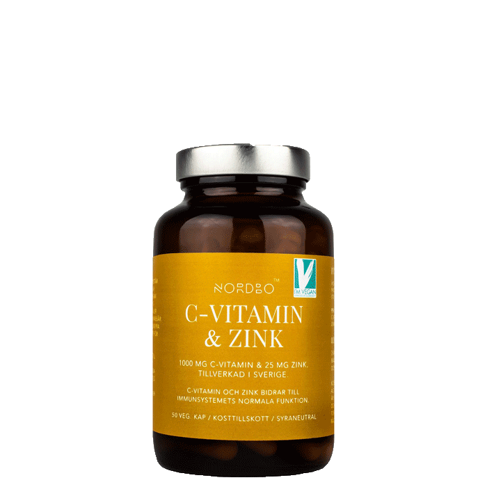 Bild av Nordbo C-vitamin & Zink, 50 kapslar