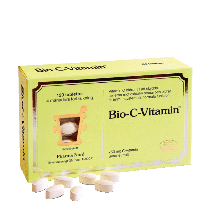 Bild av Bio-C-Vitamin, 750 mg, syraneutral, 120 tabletter