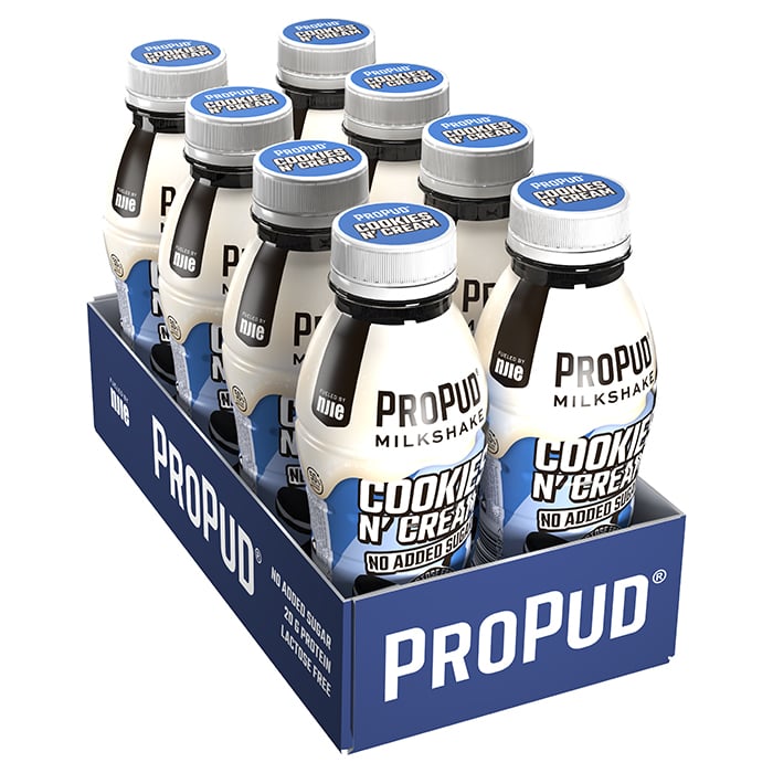 8 x ProPud Protein Milkshake, 330 ml Cookies and Cream