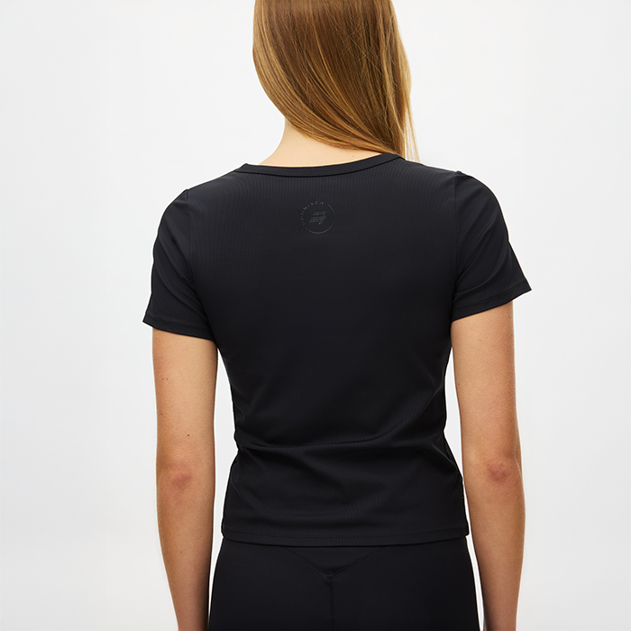 Rib Tr&auml;ningstshirt Svart