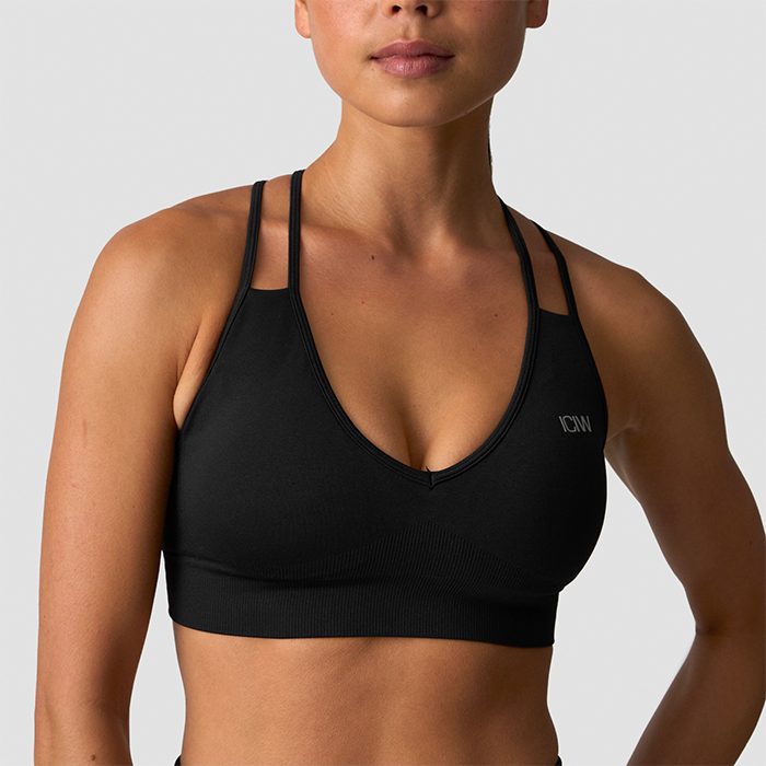 Define Seamless V-formad Sport-Bh Svart