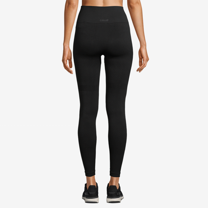 Essential Block Seamless High Waist Tights, Black