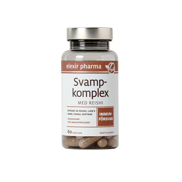 Svampkomplex med Reishi 60 Kapslar