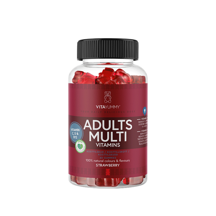Multivitamin Vuxen Gummies Jordgubb 60 st